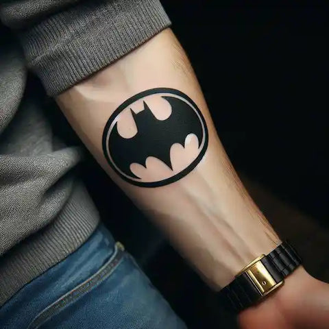 Batman Dootle Logo Temporary Tattoo | Superman Stuff